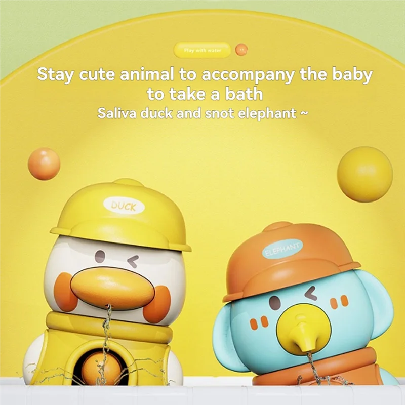 ABUM-New لطيف البطة والفيل حمام مجموعة الرش لاستحمام الطفل وقت الاستحمام التعليمية الحيوان #5