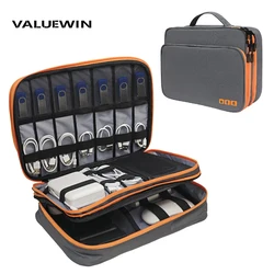 Electronic Accessories Organizer, Storage Handbag With Front Pocket Travel Cable Organizer Large Capacity Case for Charger,Wires