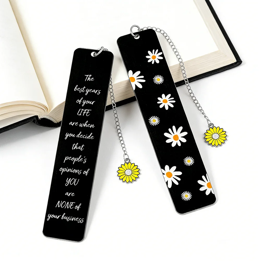 

Daisy Metal Double-Sided Bookmark Student and Office Supplies Desk Accessories for Reader Book Teacher Accessories Classroom