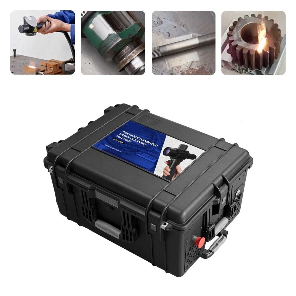 Portable Mini Fiber Pulse Laser Cleaning Machine Effective for Wood Metal Rust Graffiti Stone Removal with 100w 200w 300w 500w