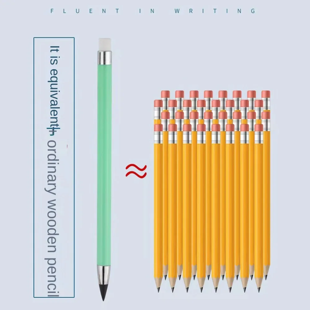 Reusable Unlimited Writing Pencil Stationery Wear Resistant Forever Pencil Solid Color Kawaii Inkless Pencil School Supplies