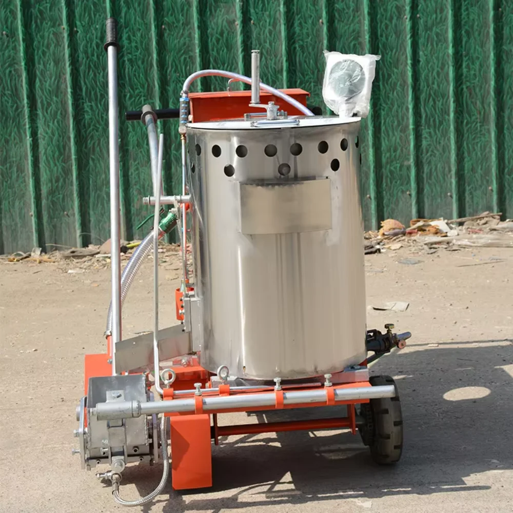 Hand-Pushed Thermoplastic Road Line Marking Machine, Road Marking Paint Mixer Equipment