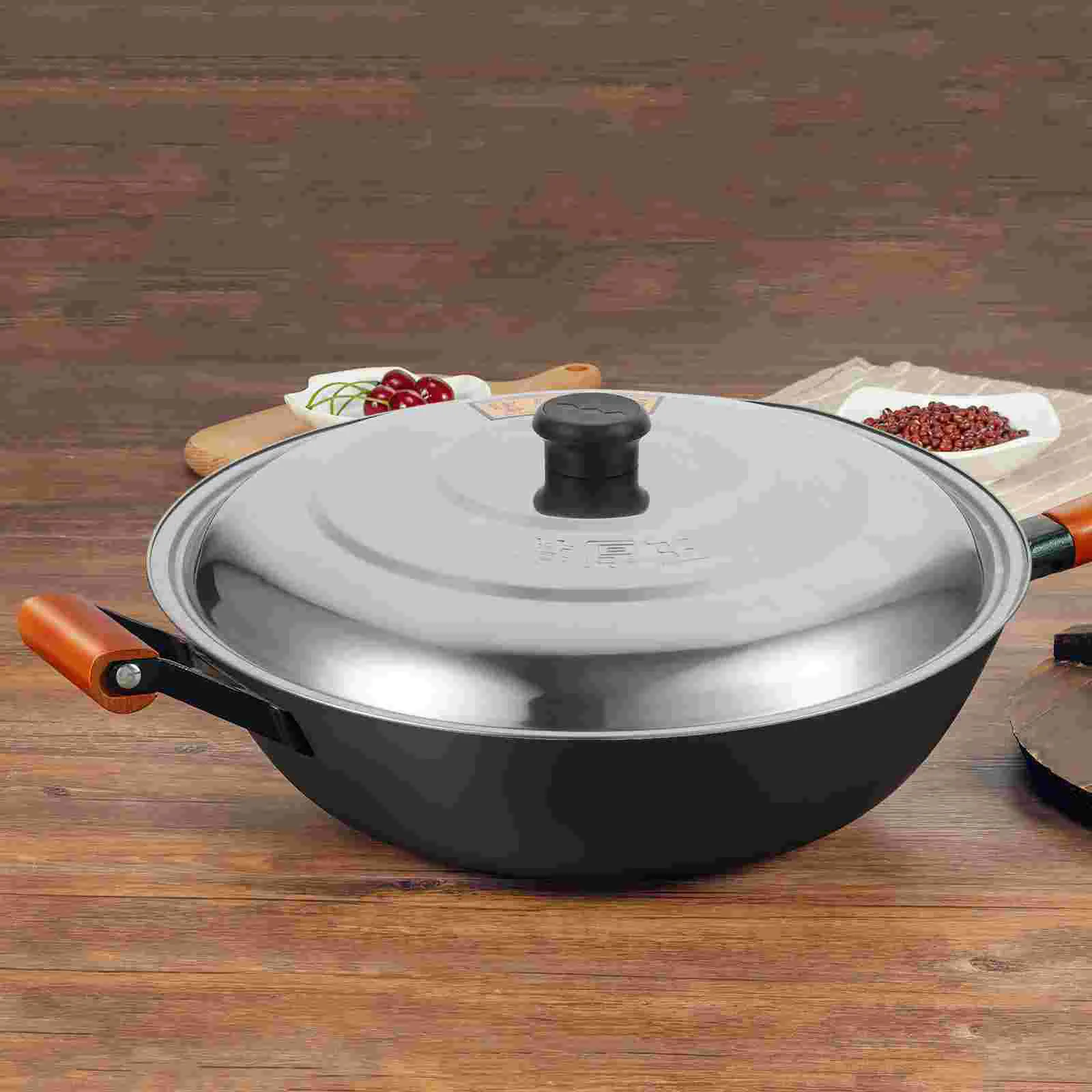 

Stainless Steel Pot Lid Frying Pan Round Bakeware Cover Plastic Kitchen Supply Multi-function