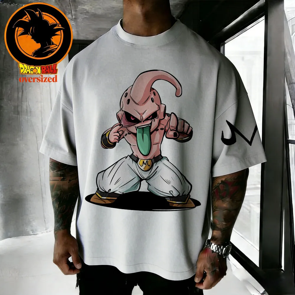 2026 New Summer Hot New Dragon Ball Majin Buu Retro Print T-shirt T-shirt Men's and Women's T-shirt Sports Fitness Men's T-shirt