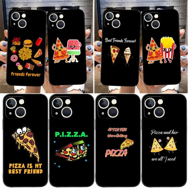 Pizza Best Friends BFF Phone Case For IPhone 11 14 13 Pro Max 12 Mini Xs X Xr 7 8 6 6s Plus Se 2020 Shockproof Back Cover