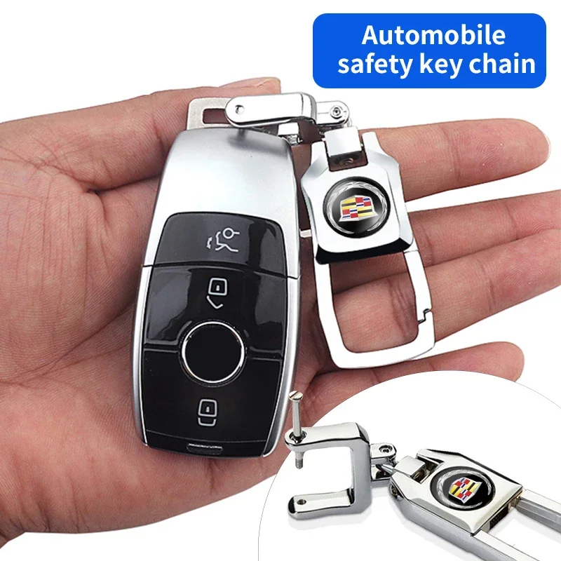Metal Car Styling Emblem Keychain Key Ring Chain Gift For Cadillac Emblem ESCALADE ATS BLS CT4 CT6 SRX STS XT4 XT5 SLR XT6 XTS