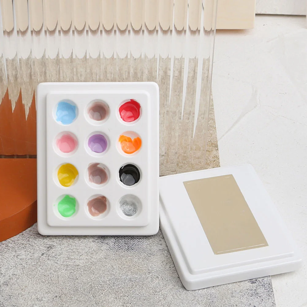 

1Pcs Nail Polish Mixing Plate Premium Ceramic Color Mixing Board Manicure Salon Display Pallet for DIY Nail Art