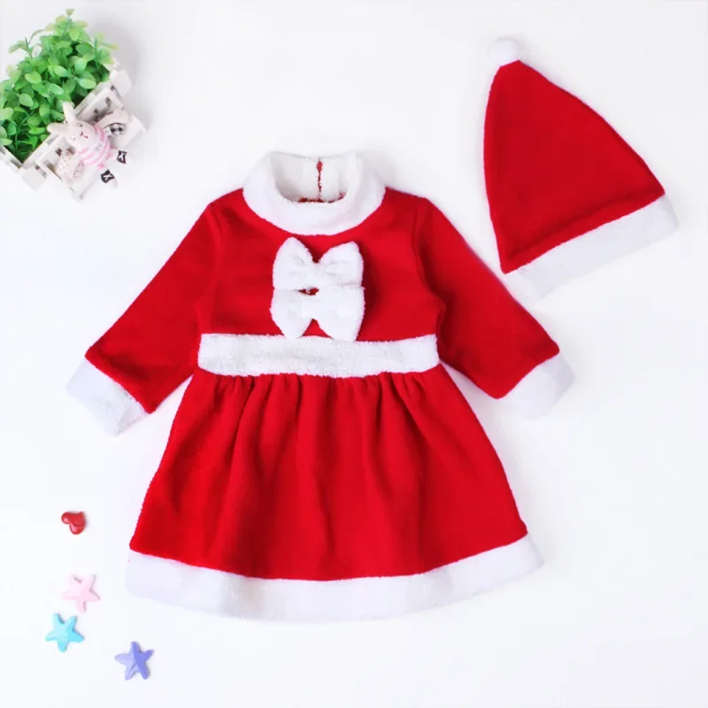 Disfraz navideño de Papá Noel para bebés, niños y niñas, ropa de manga 3/4, vestido para niños pequeños, ropa para niños de 1 a 8 años