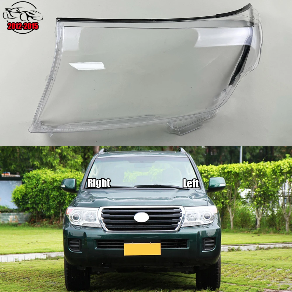 

For Toyota Land Cruiser 2012-2015 Headlamp Cover Lampshade Lamp Shade Headlight Shell Lens Plexiglass Auto Replacement Parts