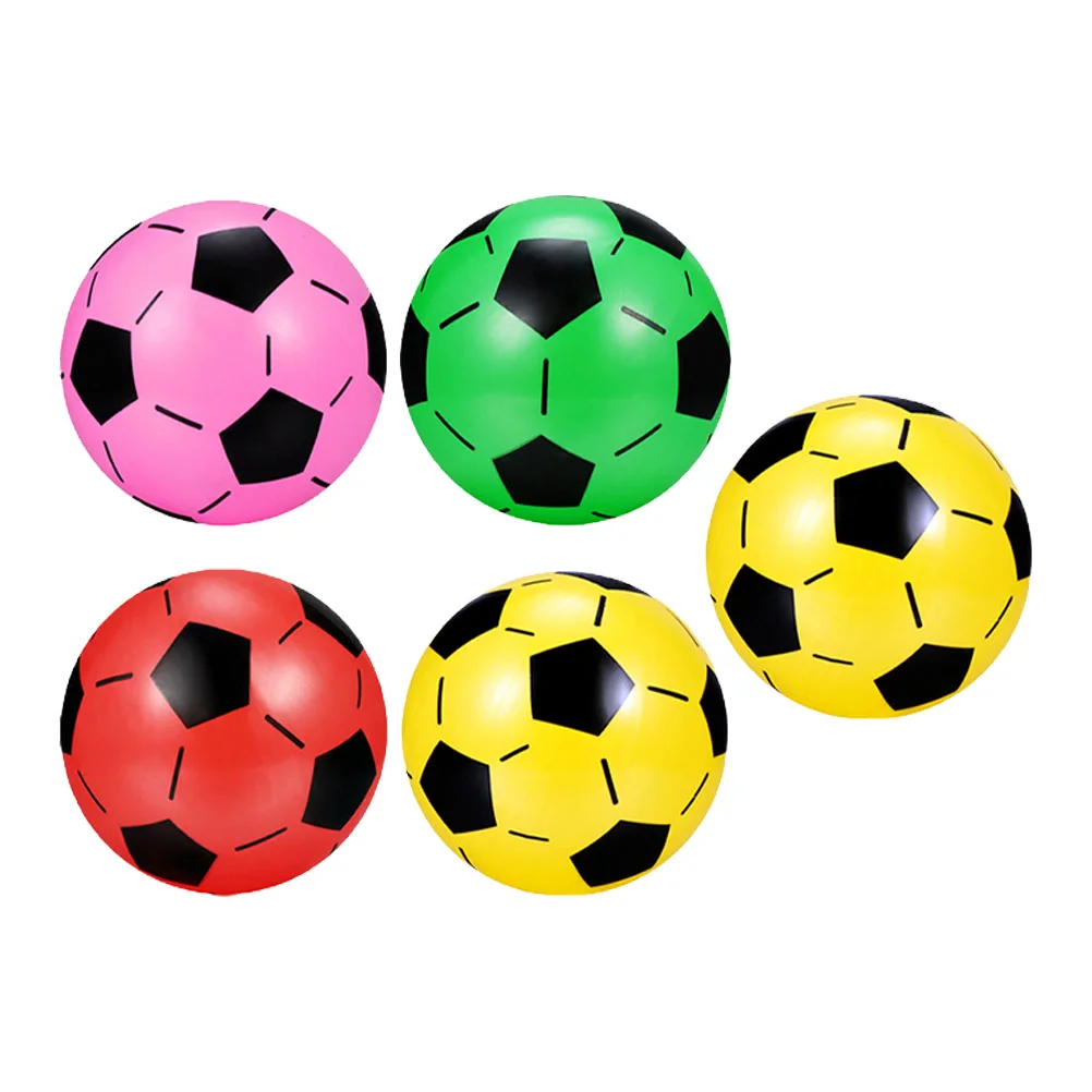 

5 Pcs Inflatable Ball Soccer Football Toys Childrens Birthday Gift Playground Balls Plastic Children’s Kids