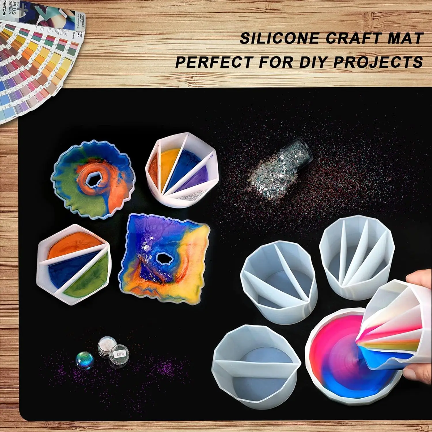 Large Silicone Sheet Table Mat Silicone Craft NonStick Sheet Oversize Countertop Mat Counter Table Protector Multipurpose Mat