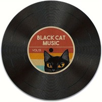 Vintage vinyl record round mouse pad Non-slip rubber sole waterproof design Office games universal computer desk RUG