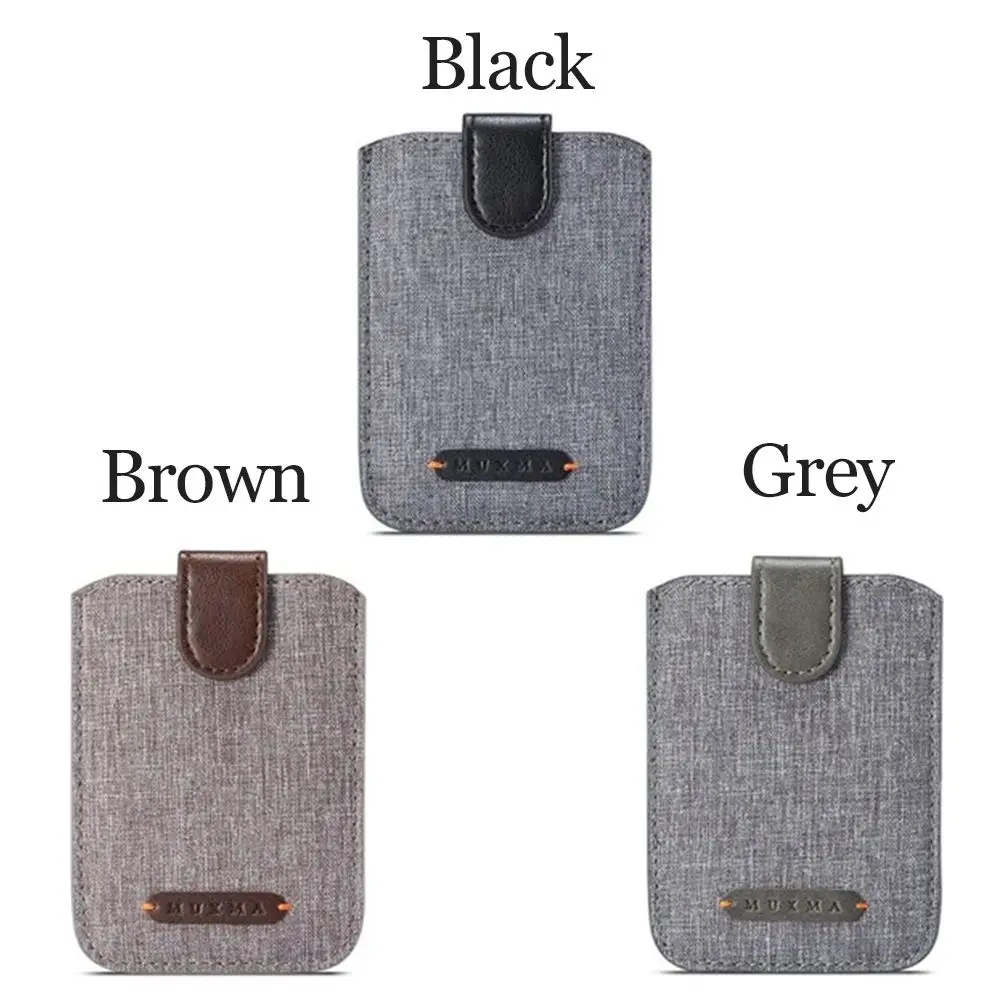

Universal Adhesive Sticker PU leather Canvas Credit Card Holder Credit Cards Pouch RFID Blocking Phone Wallet Pocket