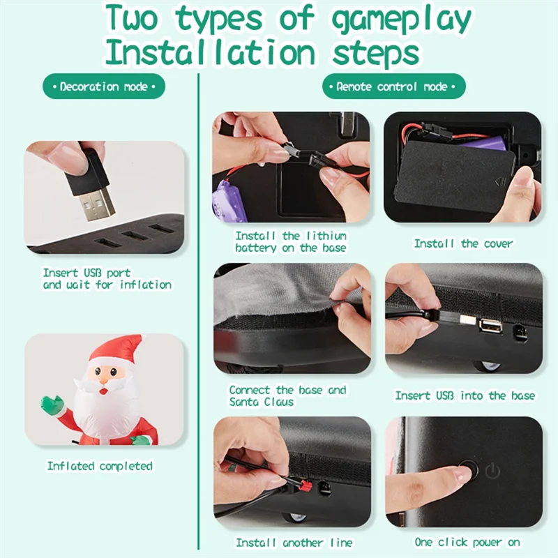 

Best-2.4G Remote Control Inflatable Unique Inflatable Shape Christmas Decoration Outdoor Party Supplies