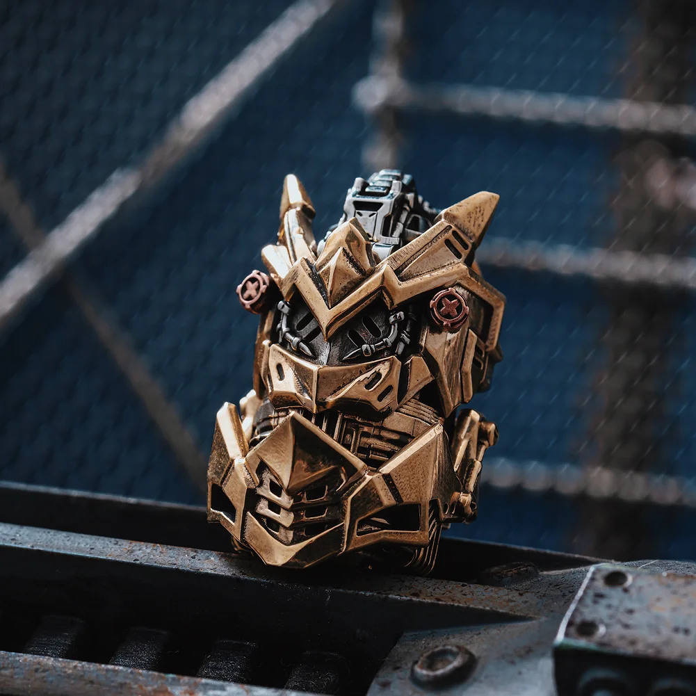 COPPERTIST.WU Cyber Frag Pendant for Men Women – Mechanical Grenade Capsule Pendant, Cyberpunk EDC Fidget Jewelry