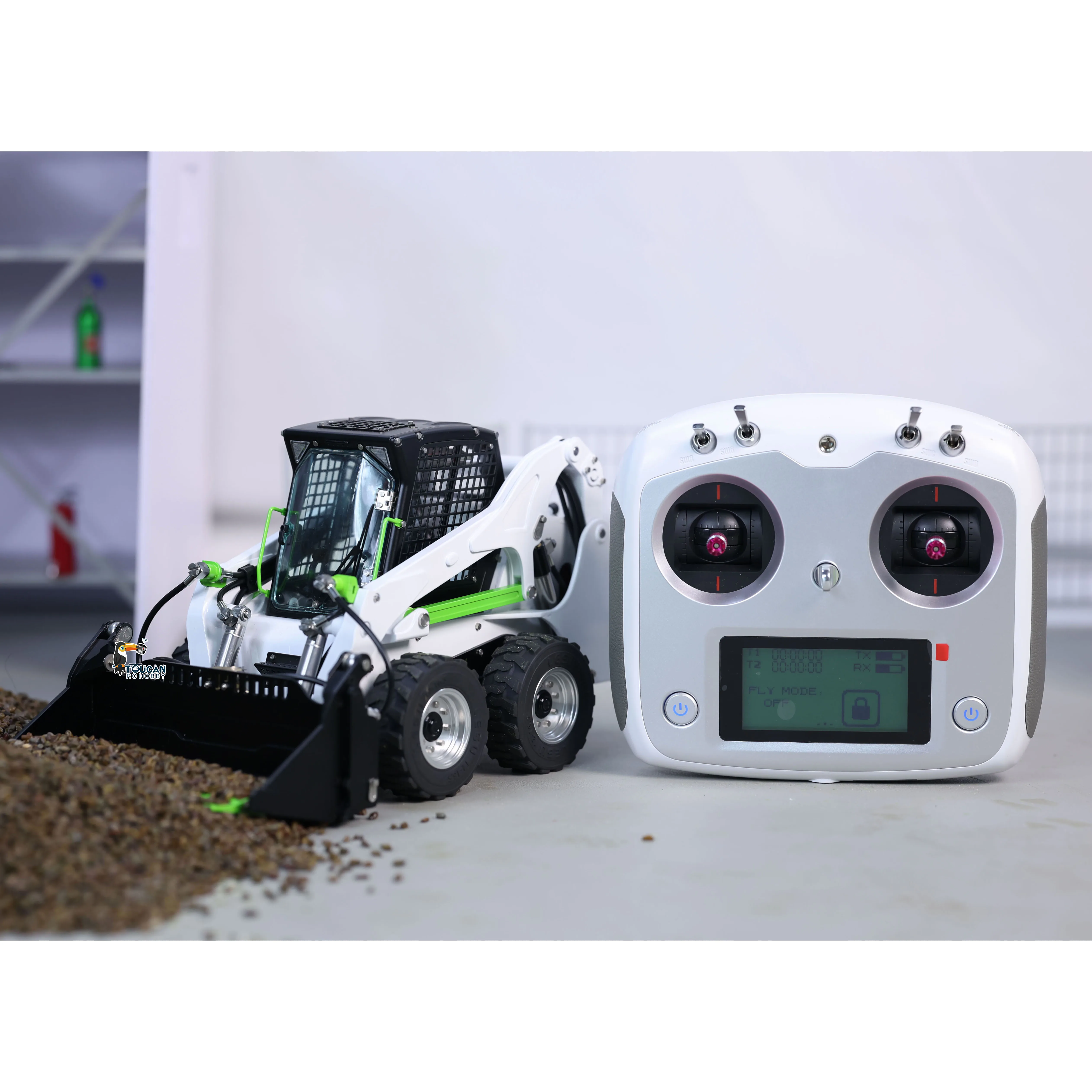 LESU 1/14 RC Hydraulic Loader Wheeled Skid-Steer Aoue LT5H I6S Rotating Sound Light Charger ESC Motor RC Model Toys THZH1280