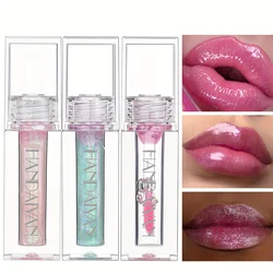 10 Color Temperature Change Pearl Lip Oil Fine Glitter Transparent Lip Gloss Long lasting Moisturizing Lip Gloss