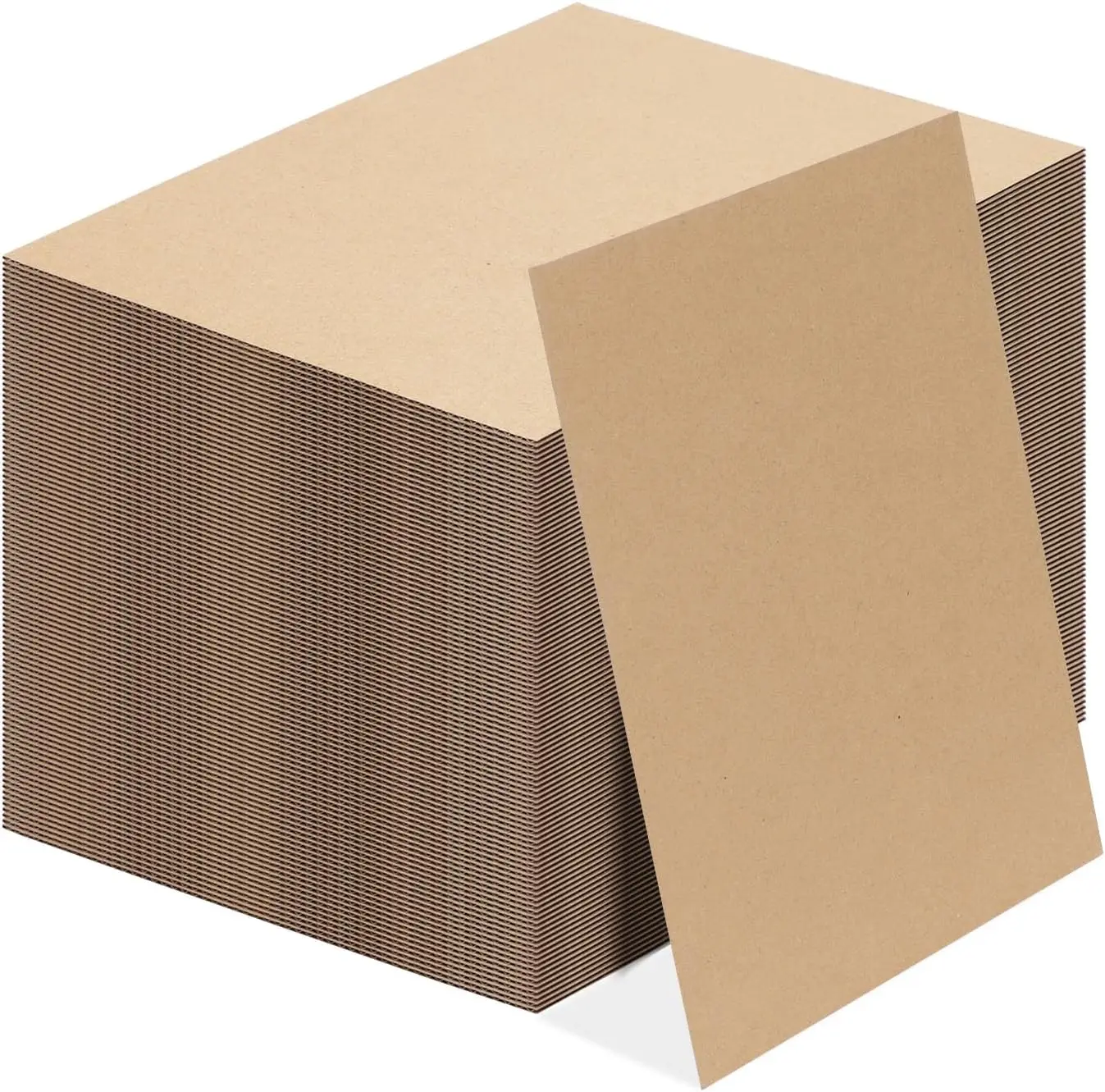

8.5x11 Corrugated Cardboard Sheets 100-Pack, Flat Inserts for Crafts, Packing & Shipping