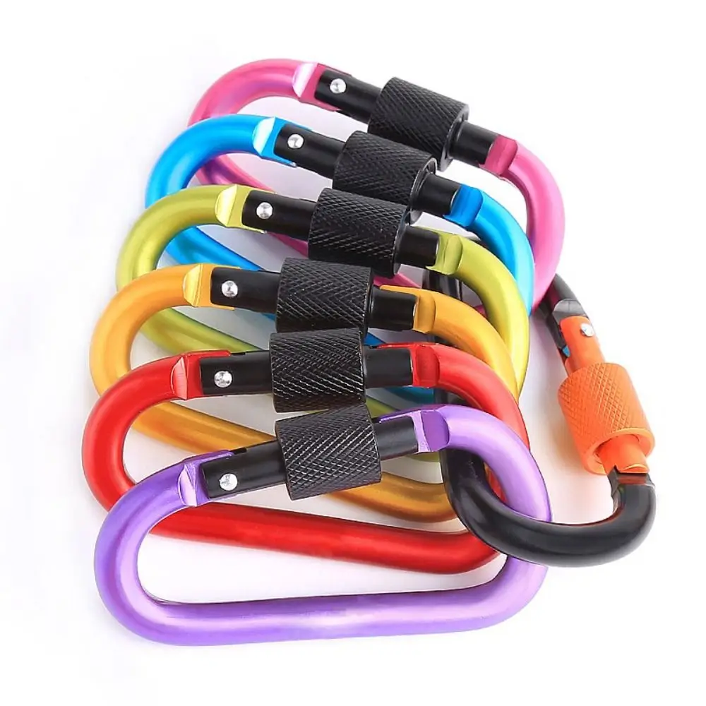 

D Shape Carabiners Survival Buckle Paracord Carabiner Tourist Hooks Carabiner Clip Fishing Carbin Buckle Water Cup Buckle