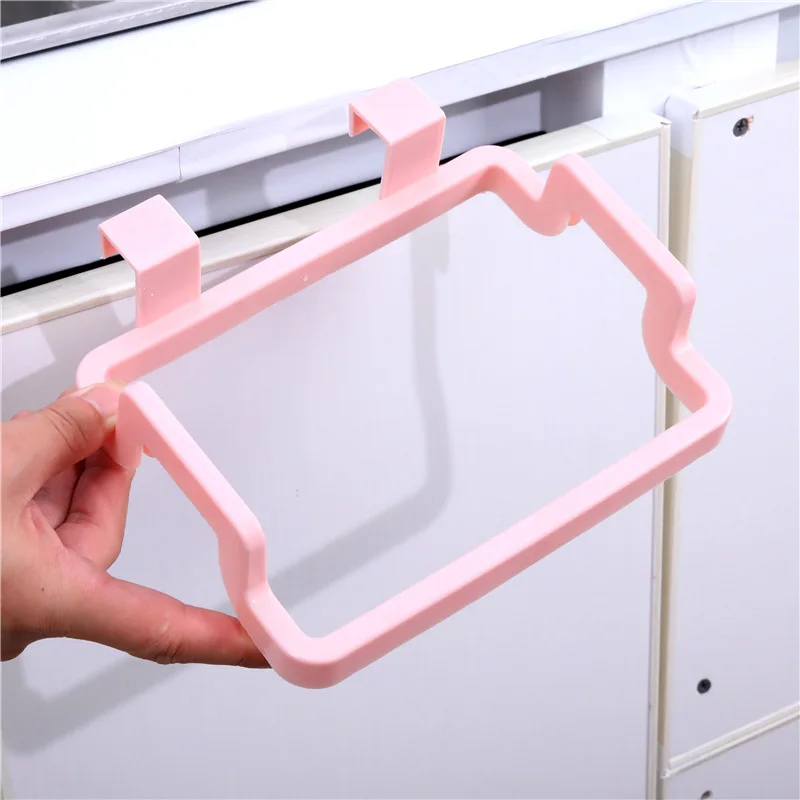 Hanging Trash Rubbish Bag Holder Garbage Rack Cupboard Cabinet Storage Rag Hanger Trash Can Bin Kitchen Accessories Gadget