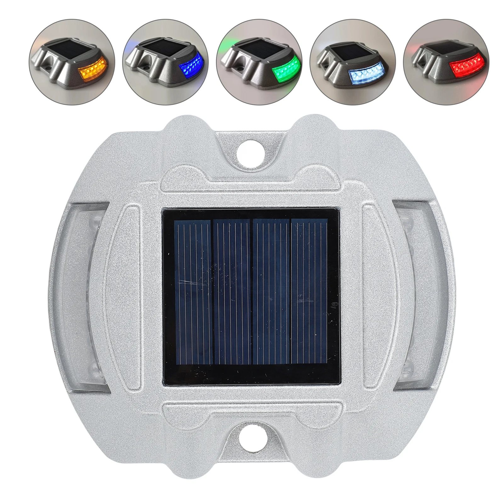 

Солнечные дорожные светильники-столбики с автоматическим включением/выключением, устойчивые к давлению, высокояркие светодиодные солнечные светильники для террасы, водонепроницаемые, в серебристом корпусе, для лестниц и сада