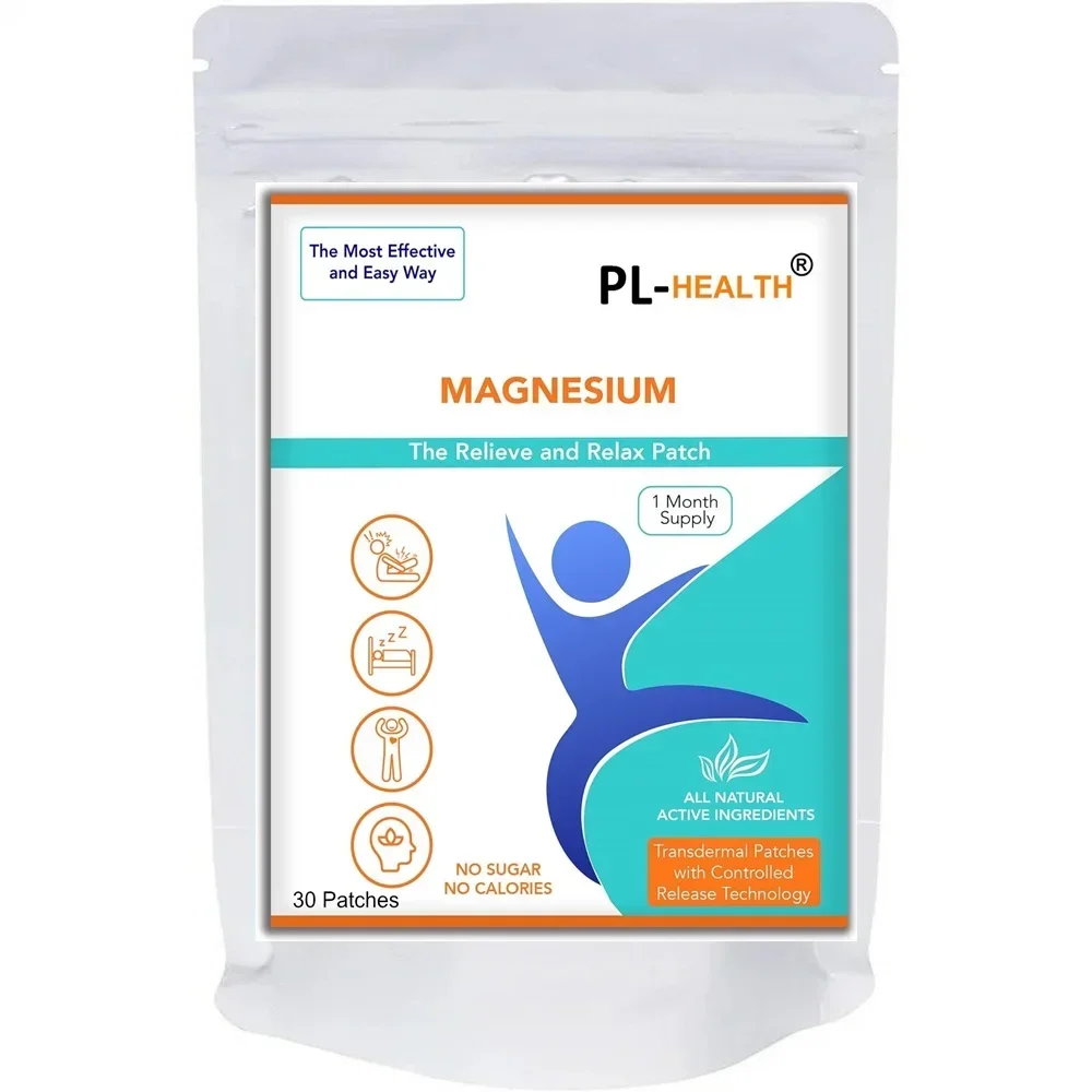 Magnesium Transdermal Patches  Muscle, Bone, Nerve Health Support  Calming - 30 Patches One Month Supply