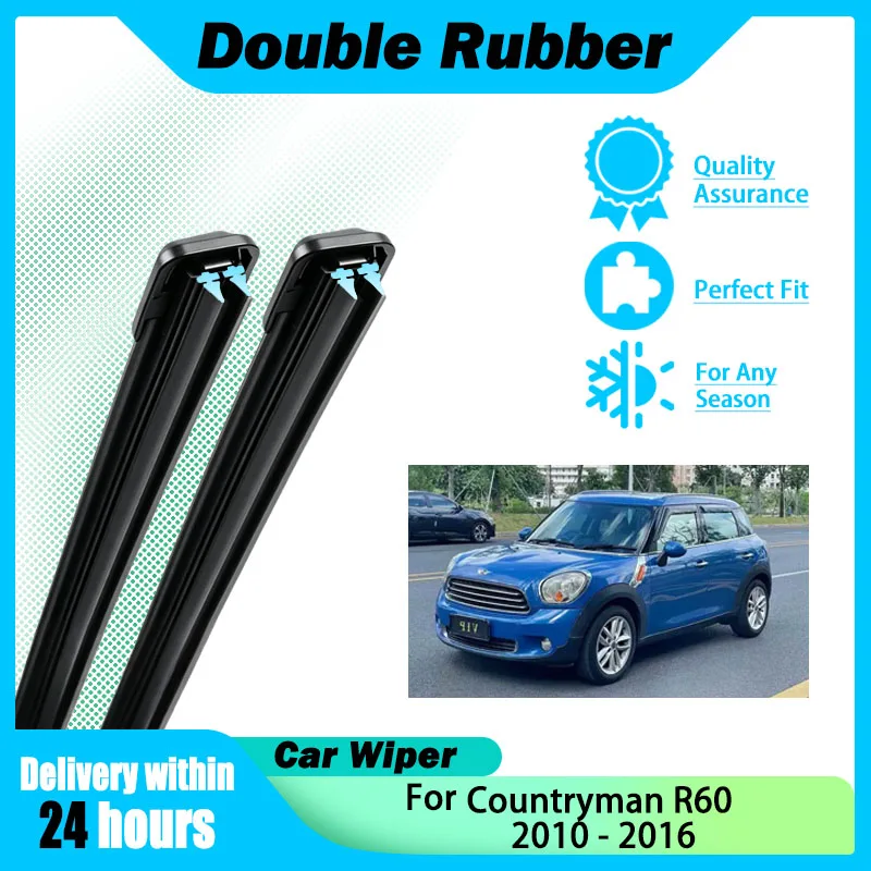 Car Front Windshield Wiper Blades For Mini Countryman R60 2010-2016  Windscreen Rubber Auto Replacement Accessories