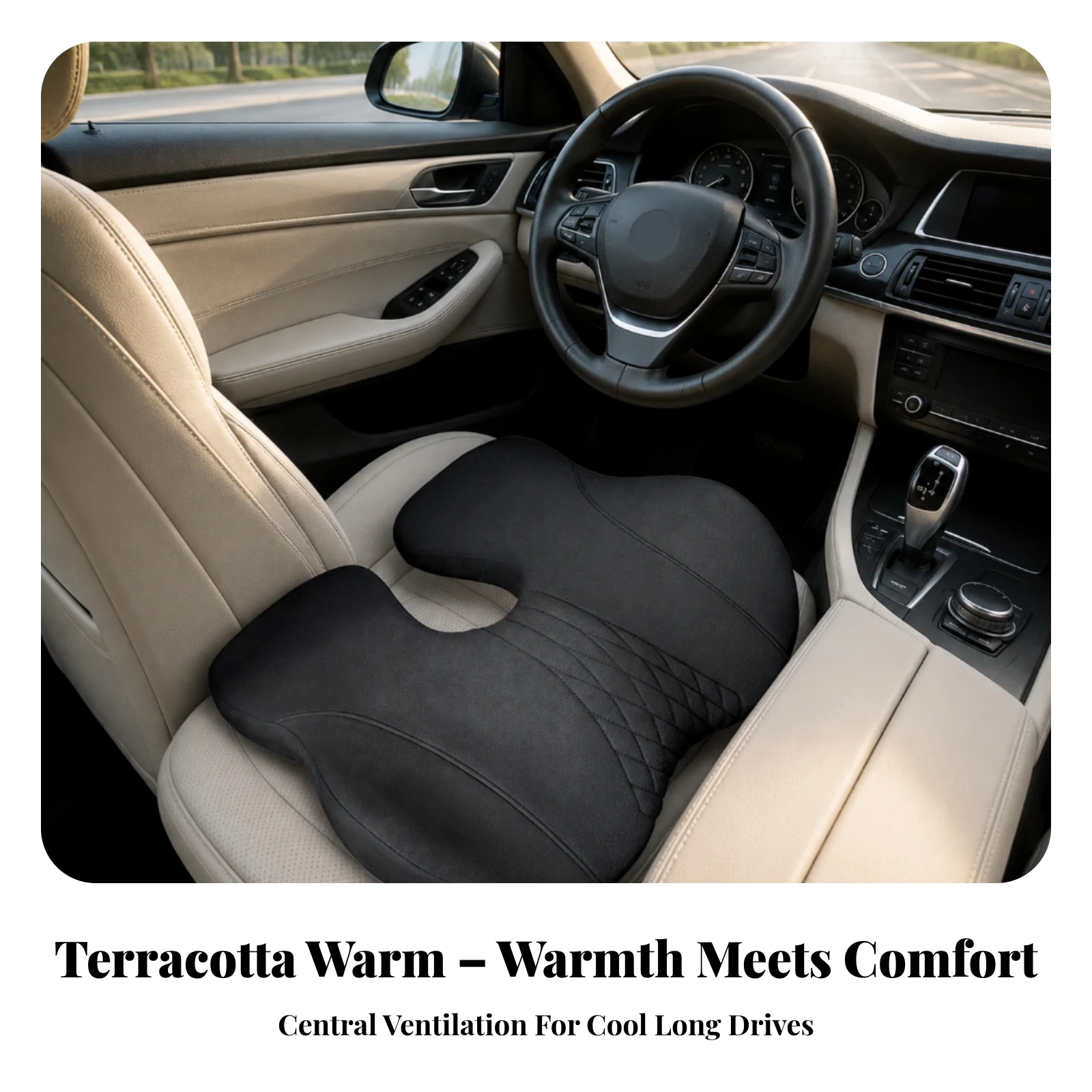 Adult Car Booster Seat Cushion Slow Rebound Car Seat Booster Cushion Anti-Slip Breathable for Short Drivers, Long Drives