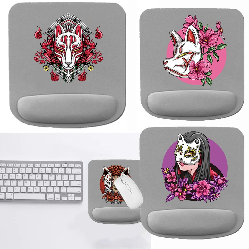 미끄럼 방지 지지대 손목 밴드 마우스 매트, 학습용 심플 패드, 사무실 사각 마우스 패드, 마스크 패턴 시리즈