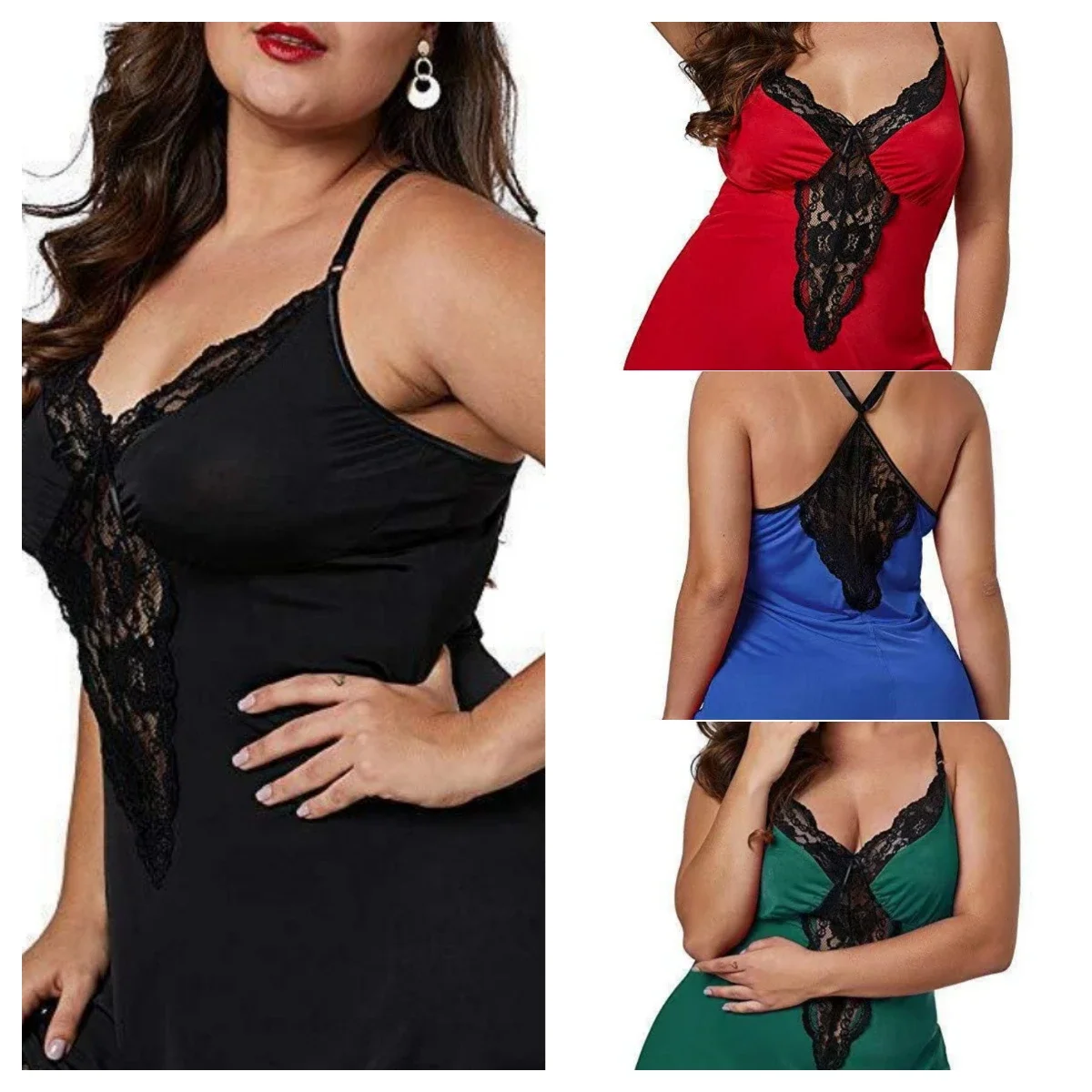 

Plus Size Loose Deep V Lace Lace Erotic Sling Sexy Home Nightgown Nightgown Female Nightwear Loungewear Women Sleepwear Homewear
