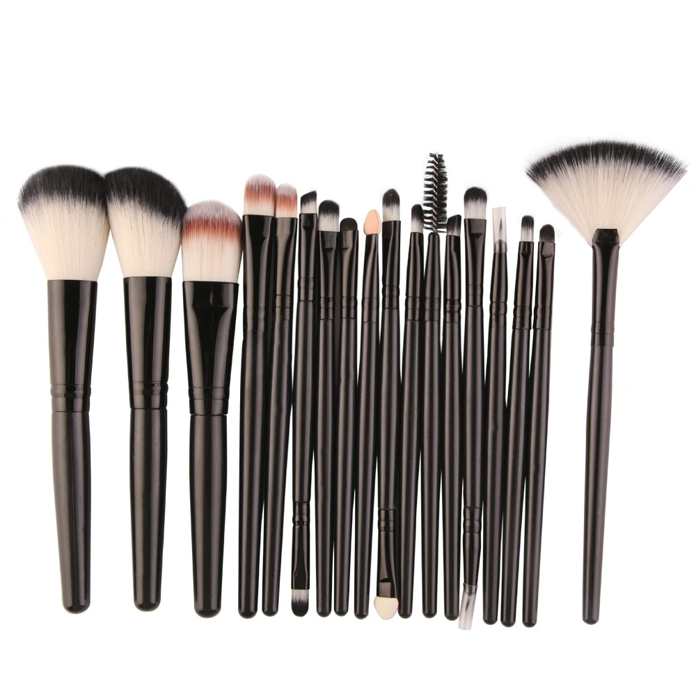 Pinceaux de maquillage doux et moelleux, outils cosmétiques, poudre, fard à barrage, fond de teint, blush, mélange, beauté, 18 pièces