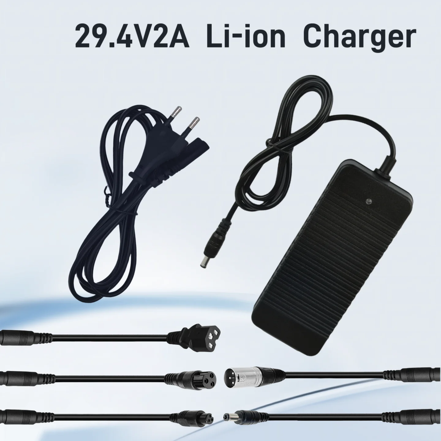 

Зарядное устройство 29,4 В, 2 А для литий-ионного аккумулятора 24 В, зарядное устройство с 7 пробками для литиевого аккумулятора Ebike 7S, аккумуляторы для хранения энергии