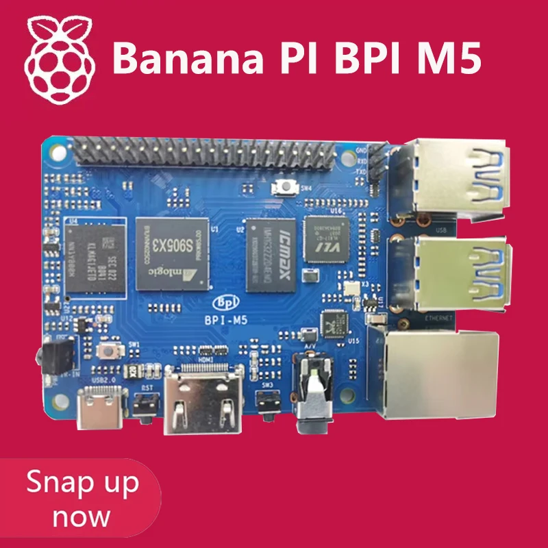 

Banana PI BPI M5 New Generation Single Board Computer Amlogic S905X3 Design SBC arm linux