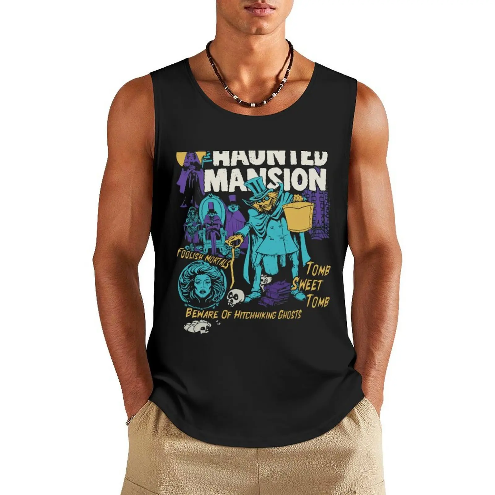 

Season Funny Spooky Halloween Tank Top T-shirt sports Men's clothes luxury style sports t-shirts for men