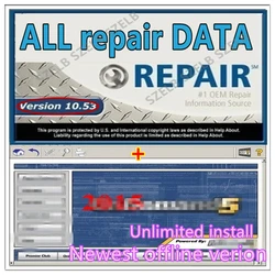 Logiciel de réparation Alldata hors ligne, 10.53V, dernier logiciel, sculpture, ordinateur portable Instal