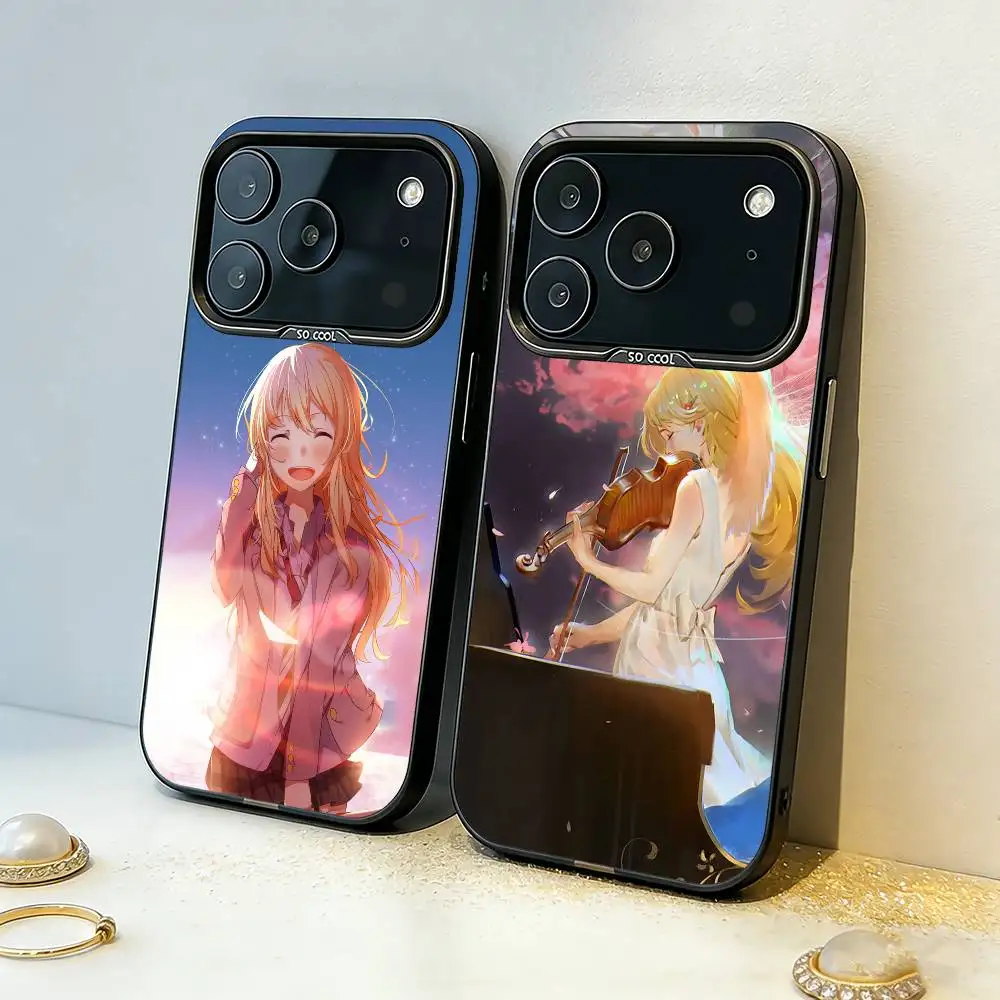 

Anime-Your Lie in April-Kaori Miyazono Phone Case For iPhone17,16,15,14,13,12,11,Pro,MAX White Matte Shockproof Cover