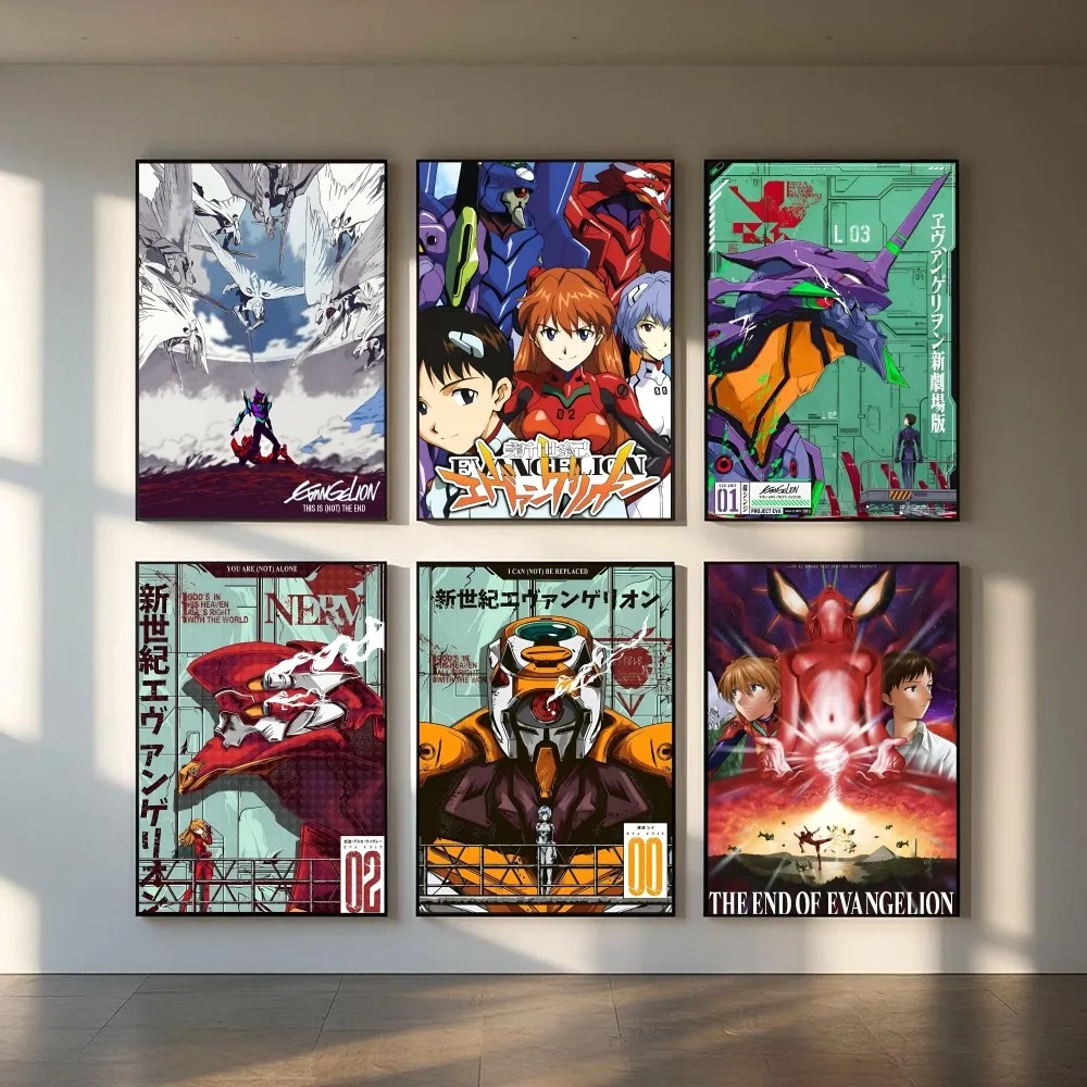 Anime N-Neon G-Genesis E-Evangelion Poster HD art sticky wall waterproof home living room bedroom bar aesthetic decoration