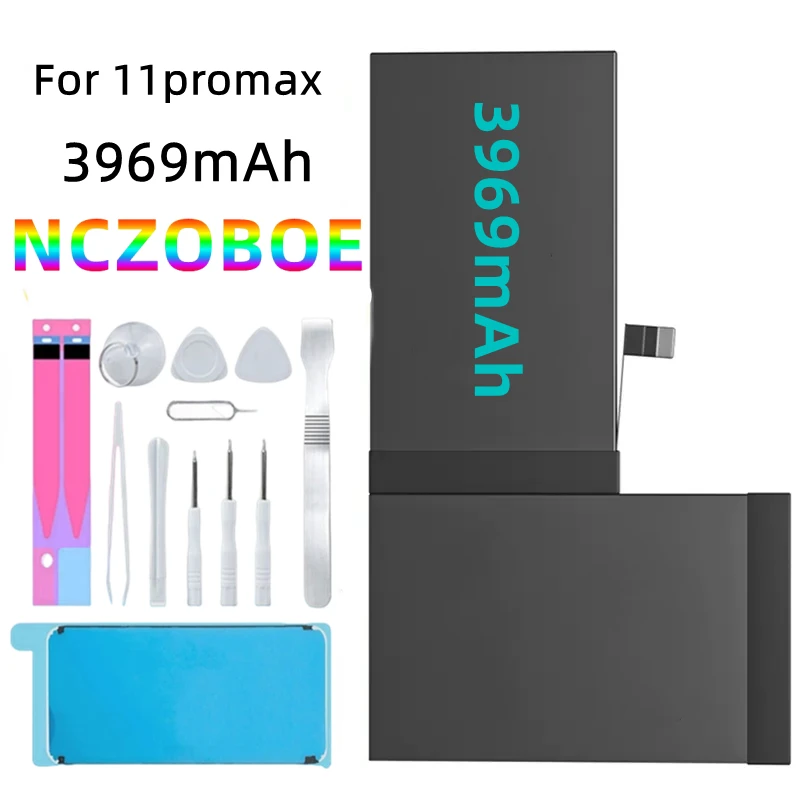 

NCZOBOE High Capacity Battery For iPhone 6 6S 7 8 Plus X Xr Xs Max 11 Phone Replacement Bateria Warranty One Year With Tools