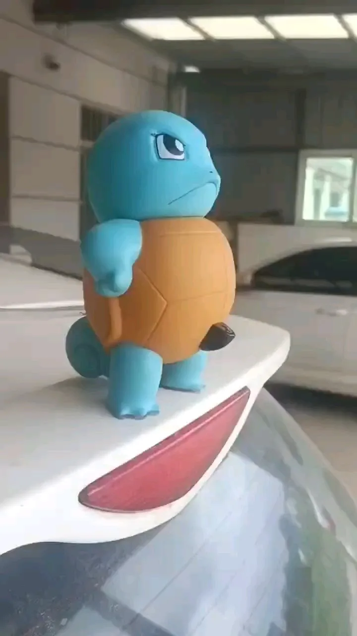 Anime Pokemon Will Spray Water Jenny Car Accessories Spray Water Big Size Proud Cute Model Toys Car Squirtle Ornament Kids Toys