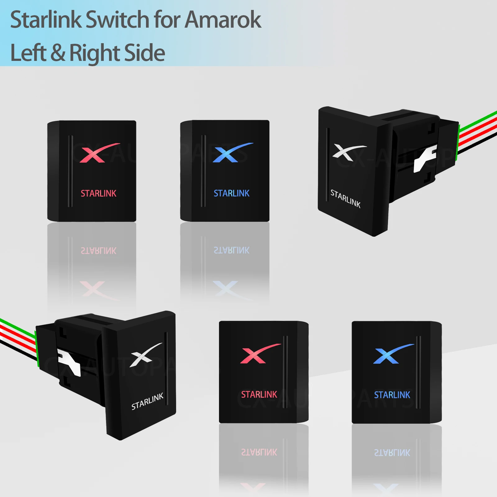 12V 3A Starlink Push Button Switch Red Led Blue Light ON OFF WIFI Control For VW AMAROK Volkswagen Accessories OEM Replacement