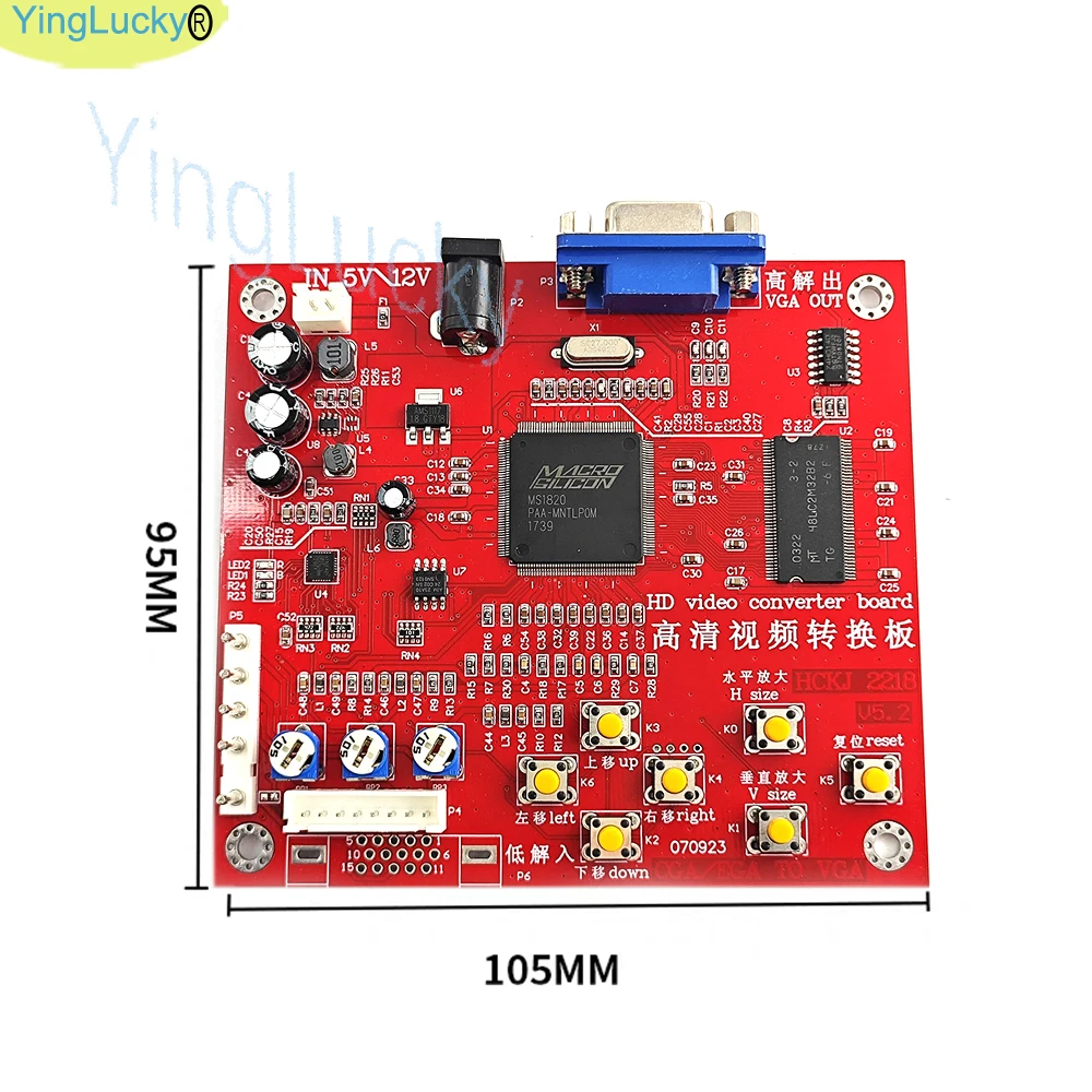 Original GBS8200 Arcade RGB/CGA/EGA/YUV Zu VGA LCD HD Video Signal Konverter Board Grün PCB NEO GEO Arcade Spiel Maschine – Detail 9