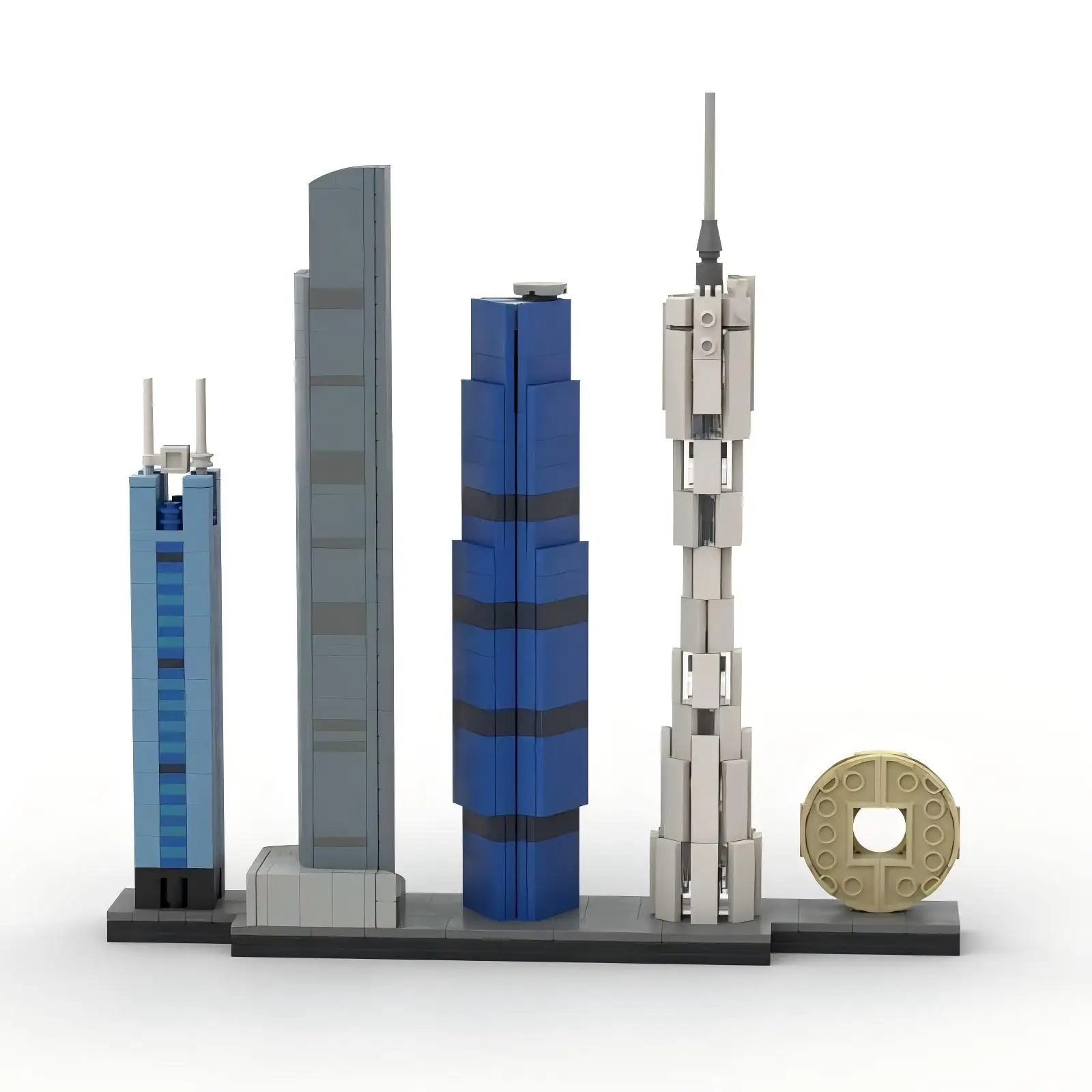 MOC-arquitectura de punto de referencia de ciudad famosa, vista a la calle, horizonte de Guangzhou, modelo de bloques de construcción, rompecabezas para niños, juguetes, regalo de colección para adultos