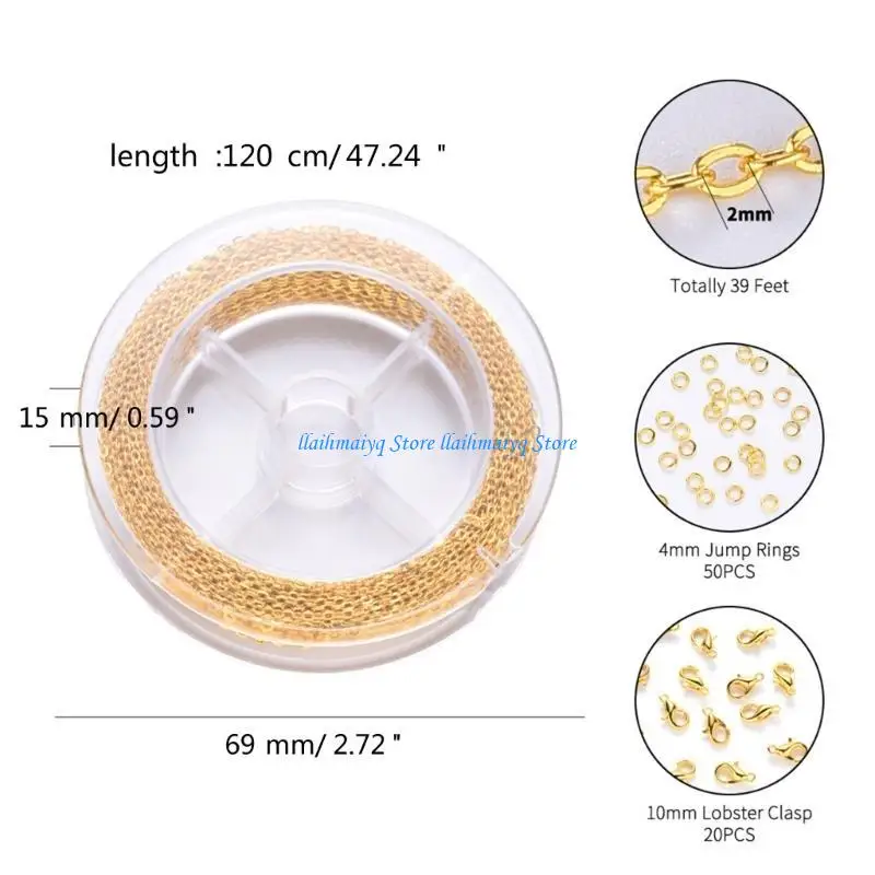 573B Aluminium ketting voor het maken sieraden Kreeftsluitingen en ringetjes voor kettingen en armbanden Metalen