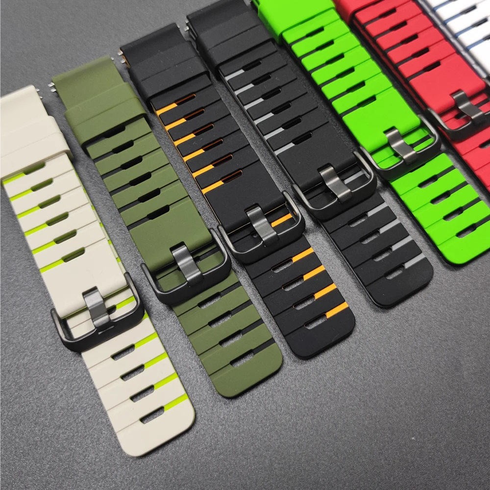 Bracelet en Silicone de 22mm pour Garmin Venu 4 3 45mm, pourerunner 570 47mm 265 255, Bracelet musical pour Huawei GT 6/5 Pro GT6, ceinture de 46mm