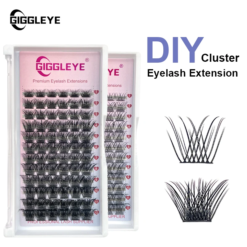 Eyelash Clusters False Eyelashes Extensions Supplies Cosmetics Makeup Tools Wispy Lashes Mink Fluffy Individual Lashes Extension