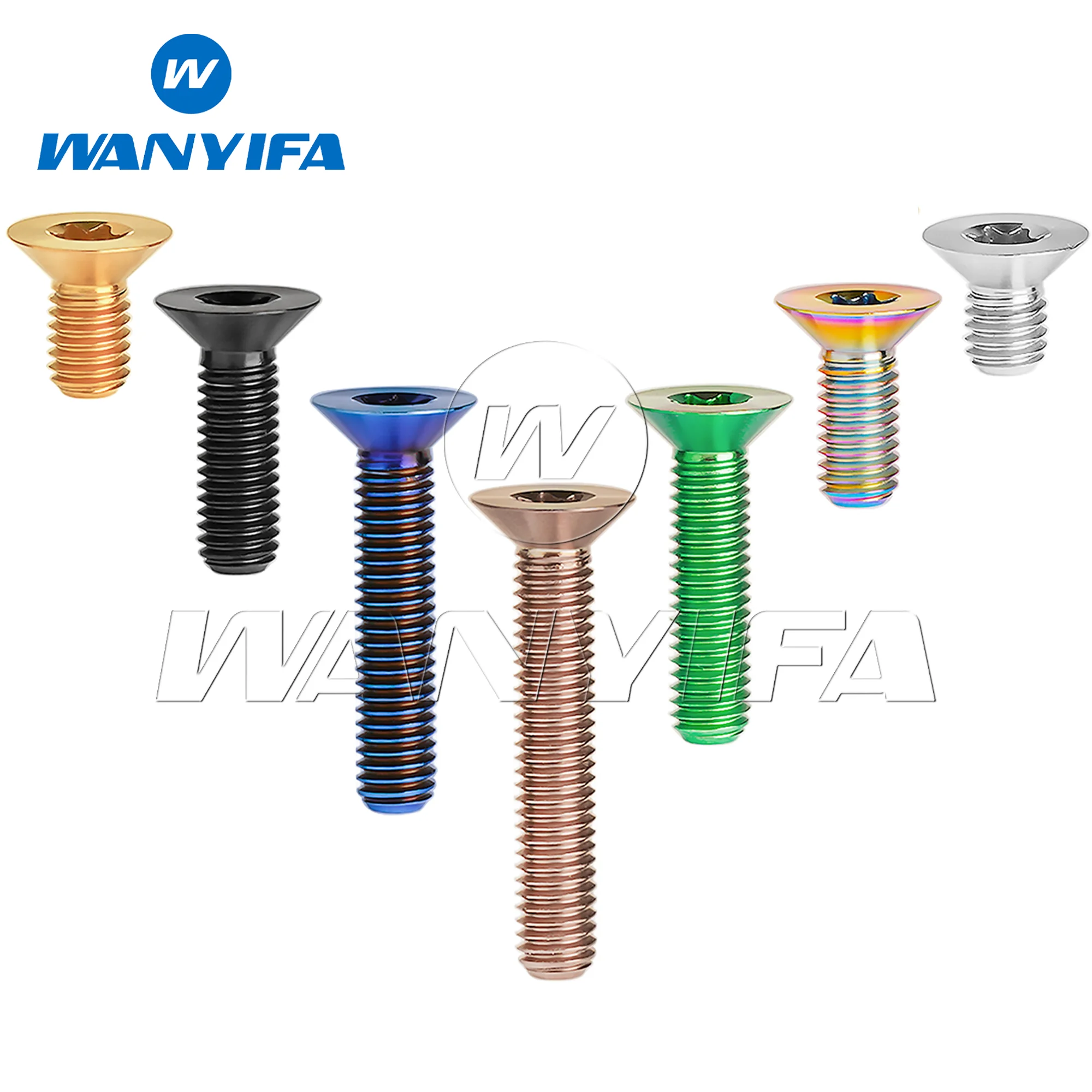 

Wanyifa Titanium Bolt M4M5X8/10/12/15/20/25/30/35/40Mm Countersunk Bead Plum Torx for Motorcycle零件