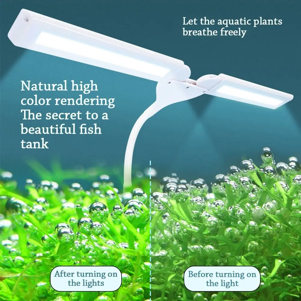 Super Slim LED Aquarium Lighting Waterproof Adjustable Fish Tank Light Energy Saving Aquatic Plant Light Aquarium Use