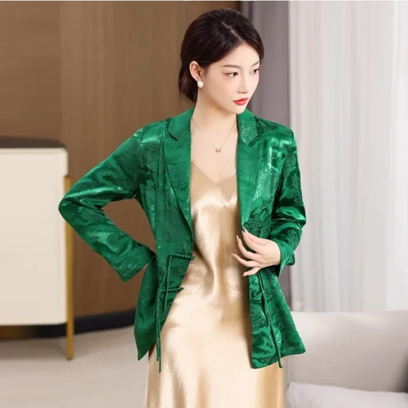 Chinese Style Clothing Women Party Tangsuits Chinese Jacket Oriental Style Business Suit Vintage Coat Female Chinese Top 12968