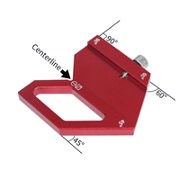 A32P_Woodworking Scribe Center Finder Positioning Block Steel Ruler Line Marking Gauge Layout 45/60/90 Degree Angle Scriber A