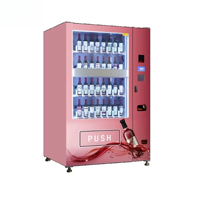 Best-selling Red Wine Vending Machine Beer Wine Bottle Vending Machine With Elevator Alcohol Vending Machine Customized